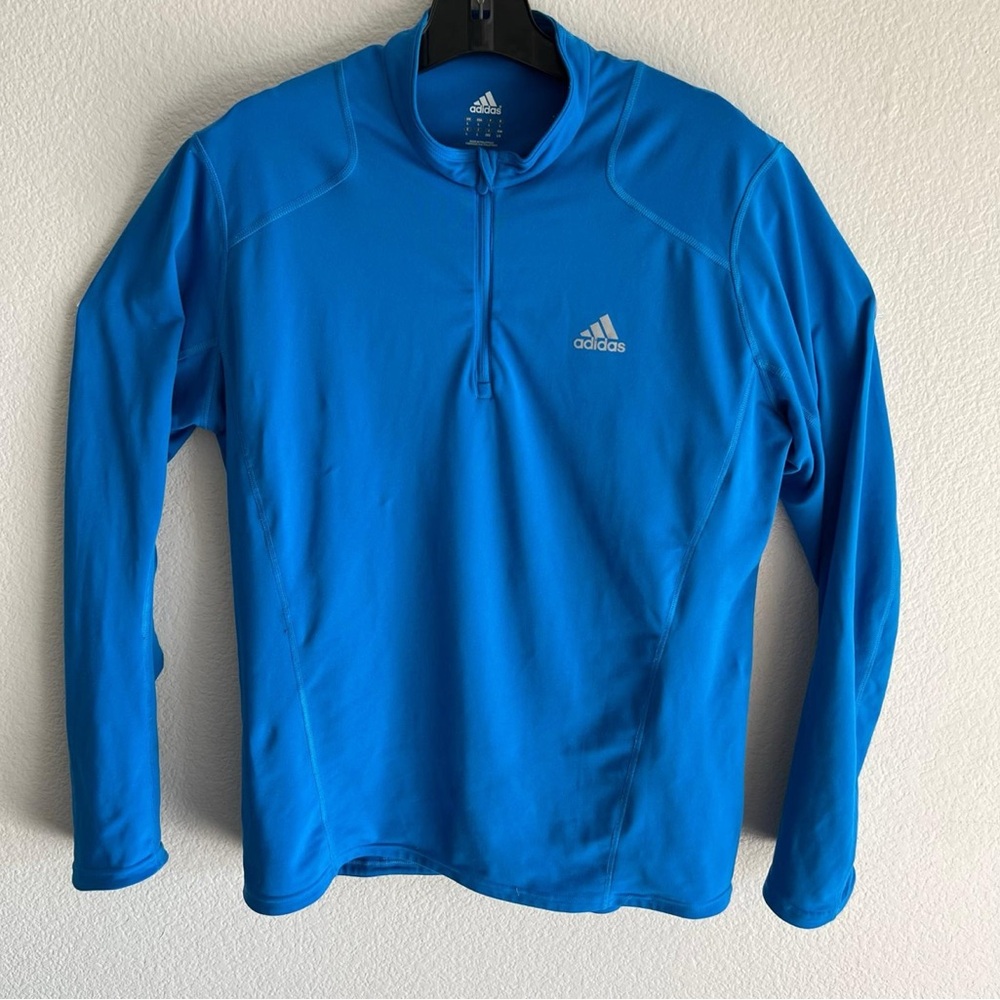 Adidas Men's Blue Climalite Jacket Large Size Athletic Wear